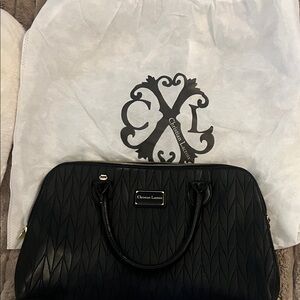 Christian Lacroix Quilted Black Laptop Bag